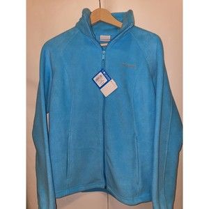 columbia woman THREE LAKES sweater Blue fleece size large NWT